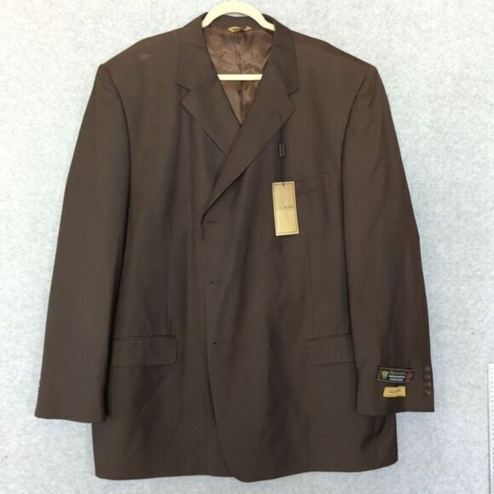 Luca Rossi Italia 46L Brown Jacket Blazer Superior 150s Hightech Fabric